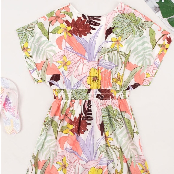 Brand New - Breana Floral V-neck Zipper Dress - Picture 5 of 5